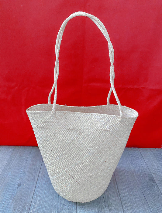 Cilindric Rattan Natural Bag