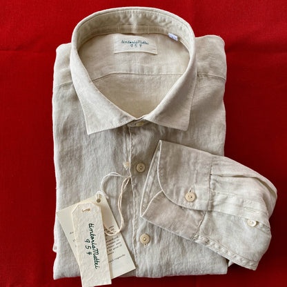 Beige Linen Shirt long sleeve