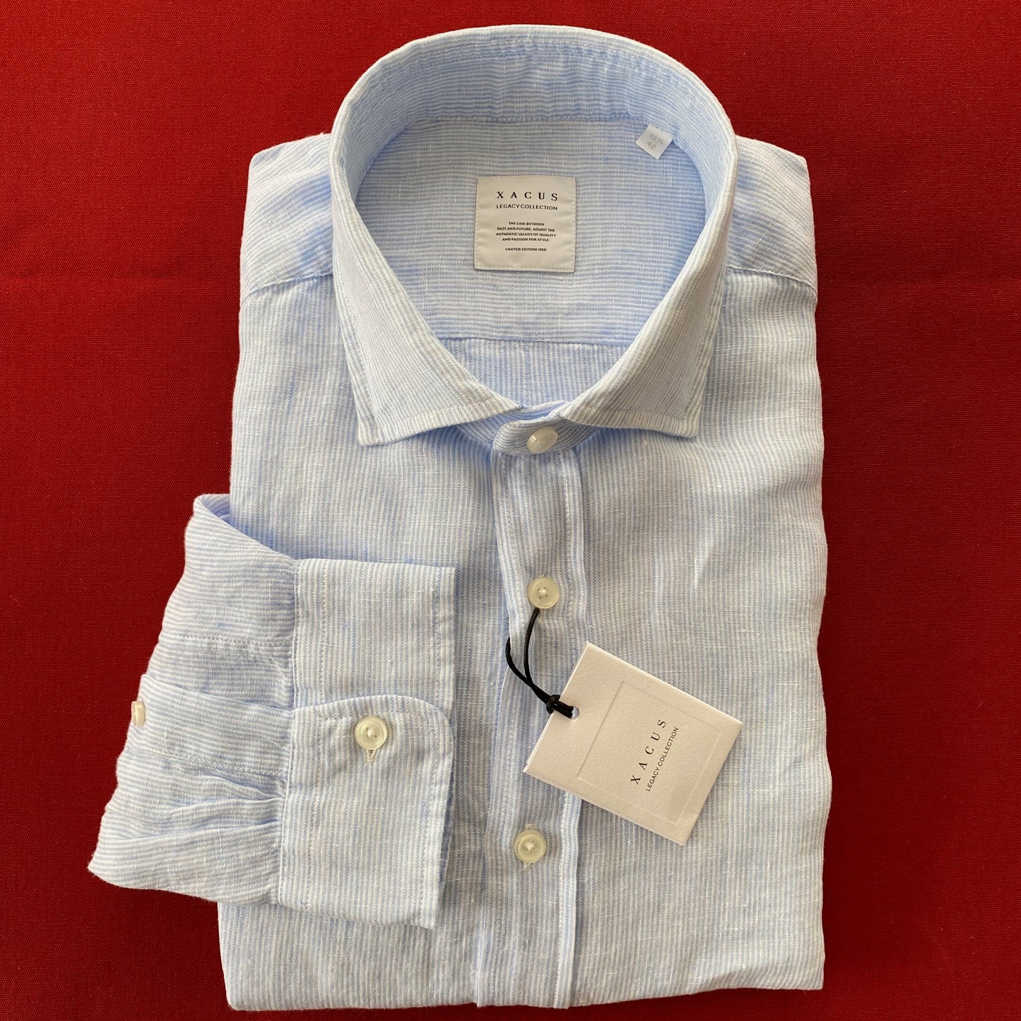 Azure White Linen shirt Long sleeve