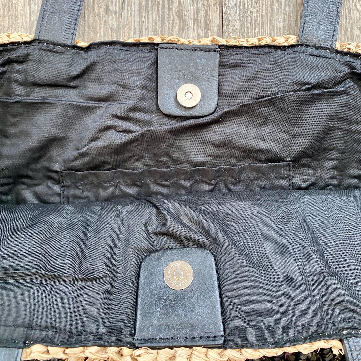 Raffia Bag Natural Black