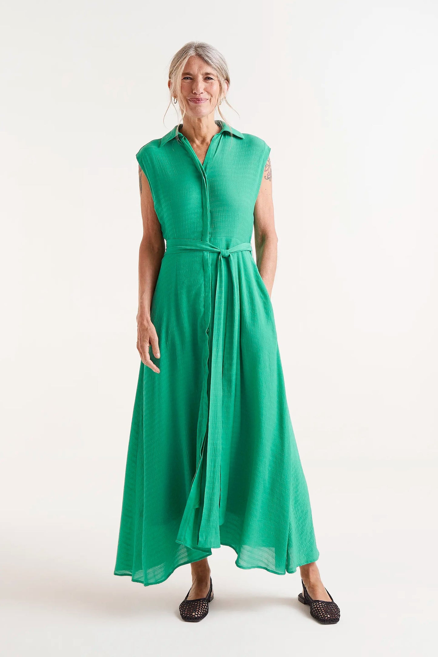 Fluid Green Dress