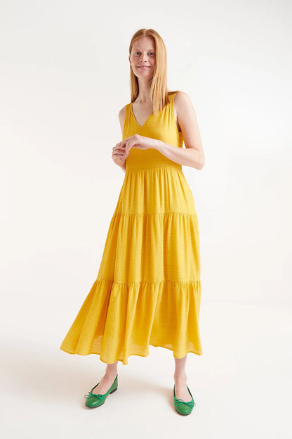 Mid Fluid Yellow Dress