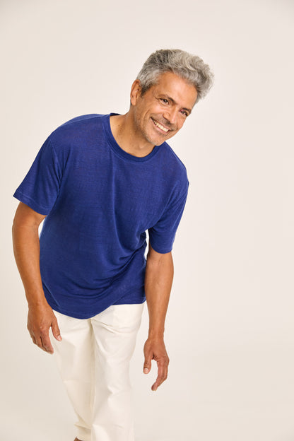 Botelho Linen Navy T-Shirt