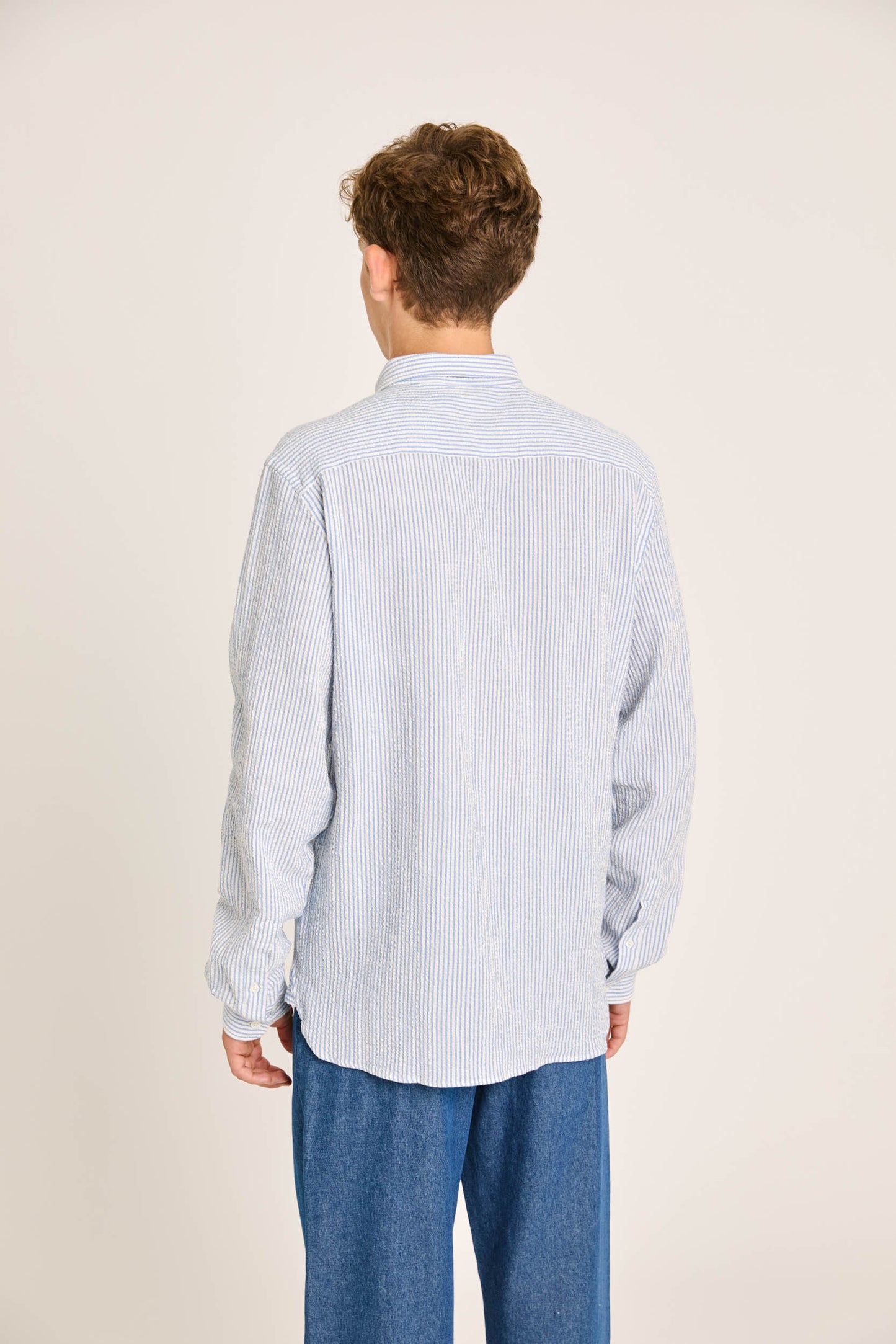 Branco Azure Stripes Long Sleeve Shirt