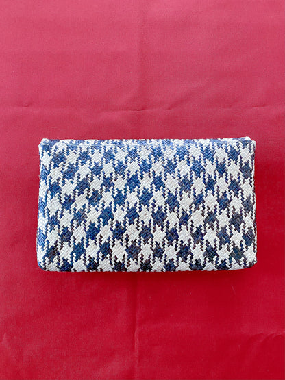 Pied De Poule Rattan Clutch